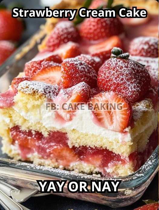 Strawberry Cream Cake