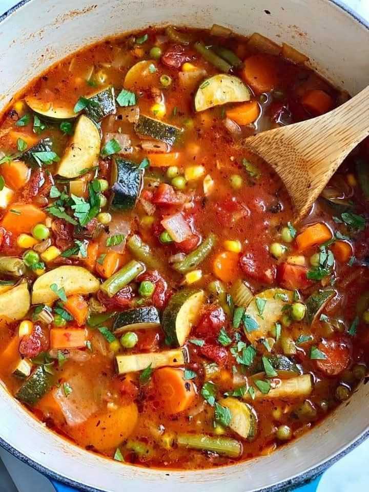 Loaded Vegetable Soup Infused with Freshness