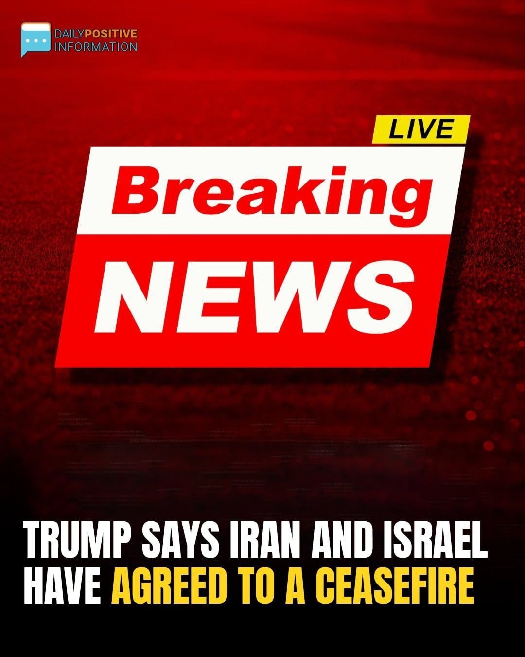 Breaking: Trump Announces Israel‑Iran Ceasefire To Begin In 6 Hours, Concludes In 24 Hours – story-veterans.com